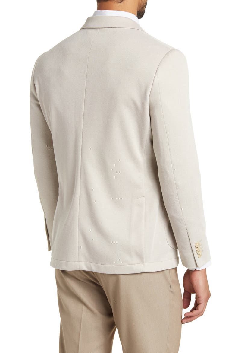 Notch Lapel Knit Blazer, Alternate, color, TAN