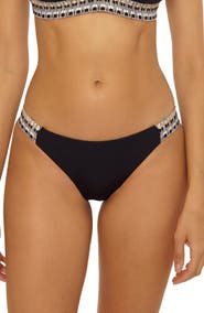 Becca Fiesta American Basket Weave Trim Bikini Bottoms