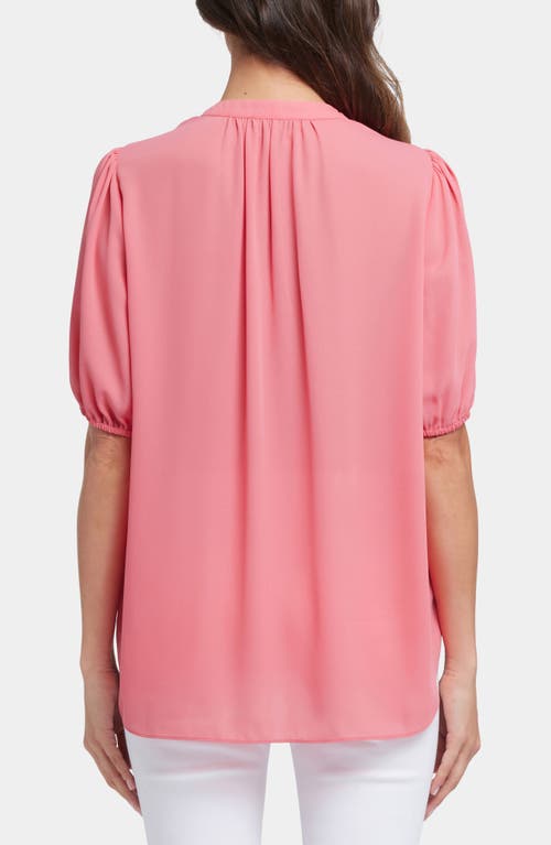 Nydj Floral Split Neck Draped Top