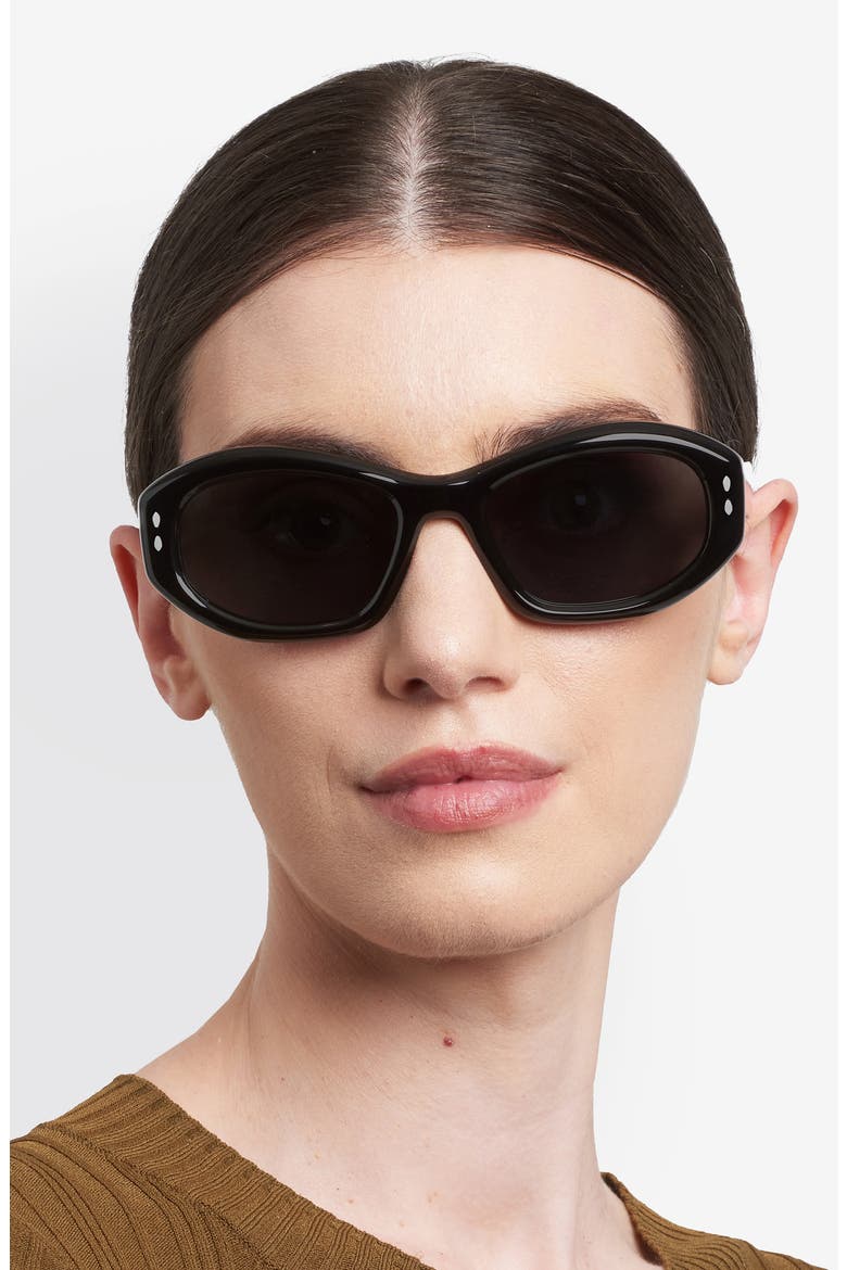 55mm Cat Eye Sunglasses, Alternate, color, BLACK/ GREY