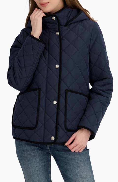 Rose Hooded Quilted Jacket