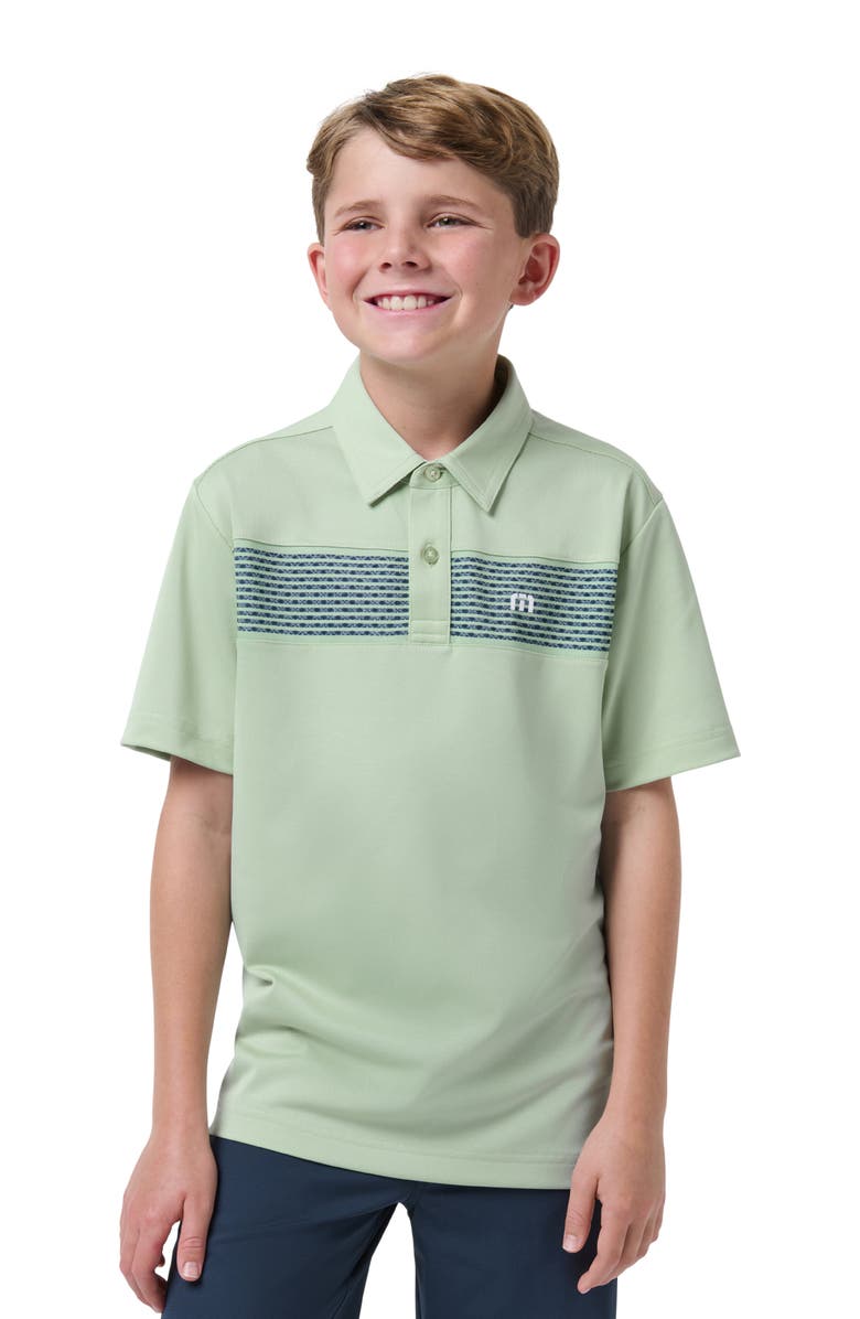 TravisMathew Y River Boat Cruise Polo, Main, color, Aqua Foam