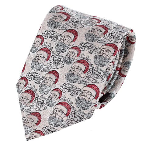 Santa Claus Is Watching Silk Novelty Necktie
