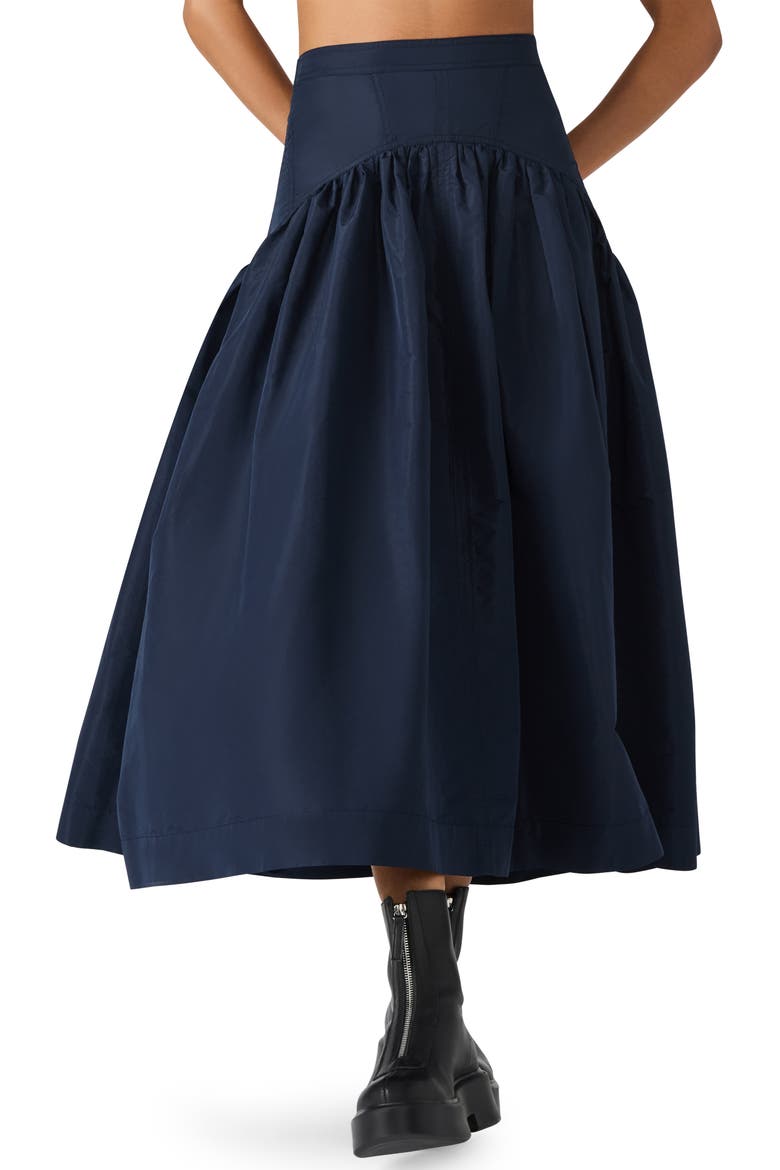 Delilah A-Line Midi Skirt, Main, color, MIDNIGHT
