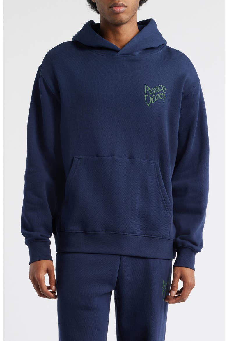 Warped Graphic Hoodie, Main, color, NAVY