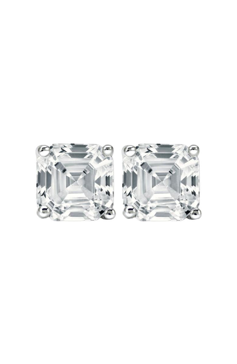 Bliss Diamond 3.00Ct Asscher Cut Diamond Studs 14k Gold Lab Grown Earrings, Main, color, 14K White Gold