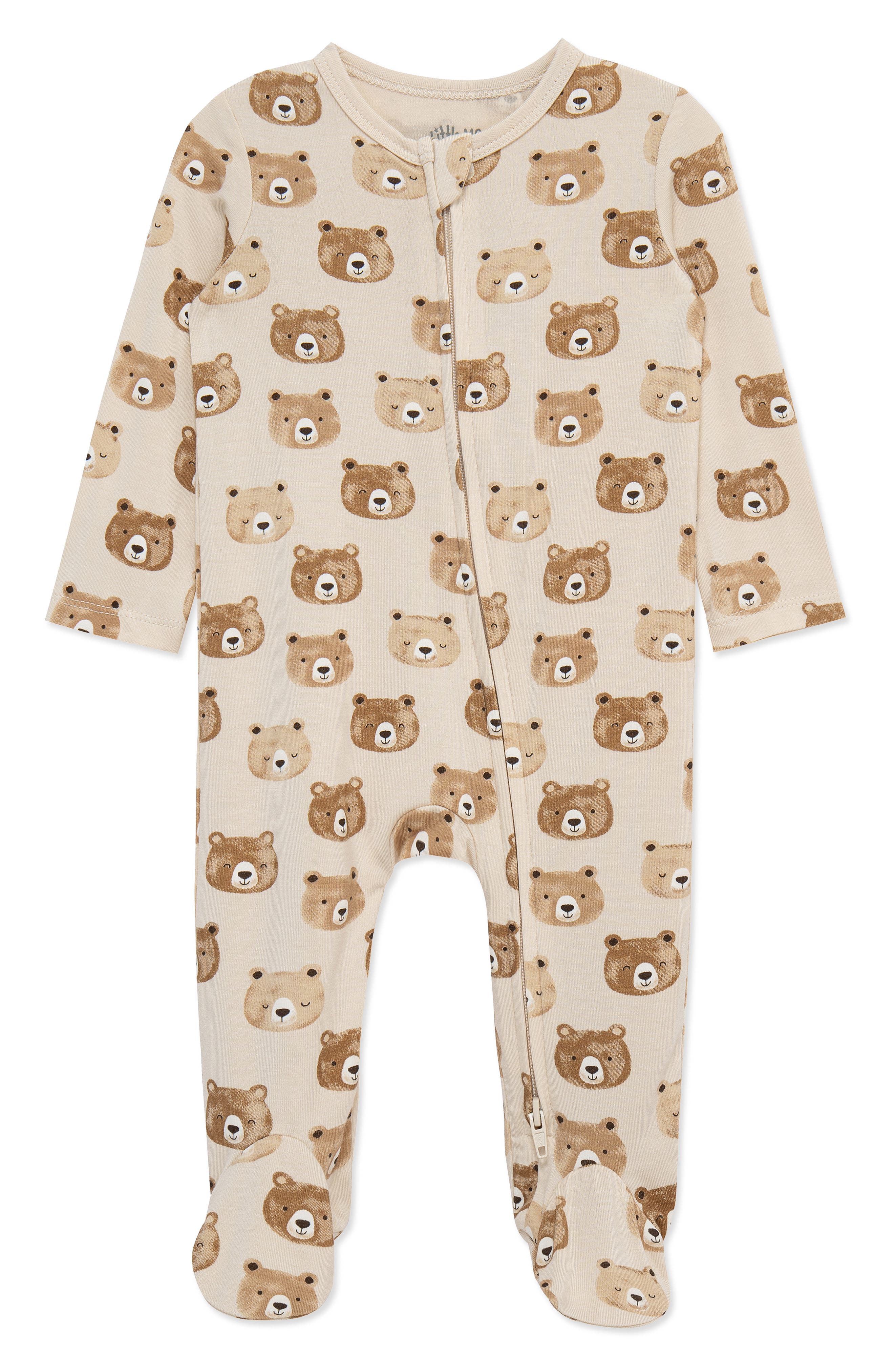 Little Me Happy Bears Stretch Viscose Footie