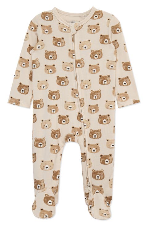 Happy Bears Stretch Viscose Footie (Baby) (Nordstrom Exclusive)