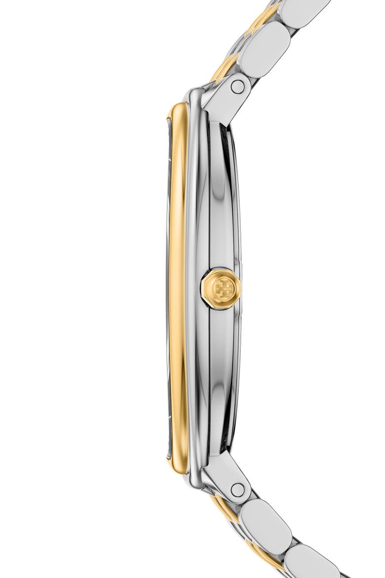 The Oval Elongated Bracelet Watch, 22mm x 38mm, Alternate, color, TWO TONE