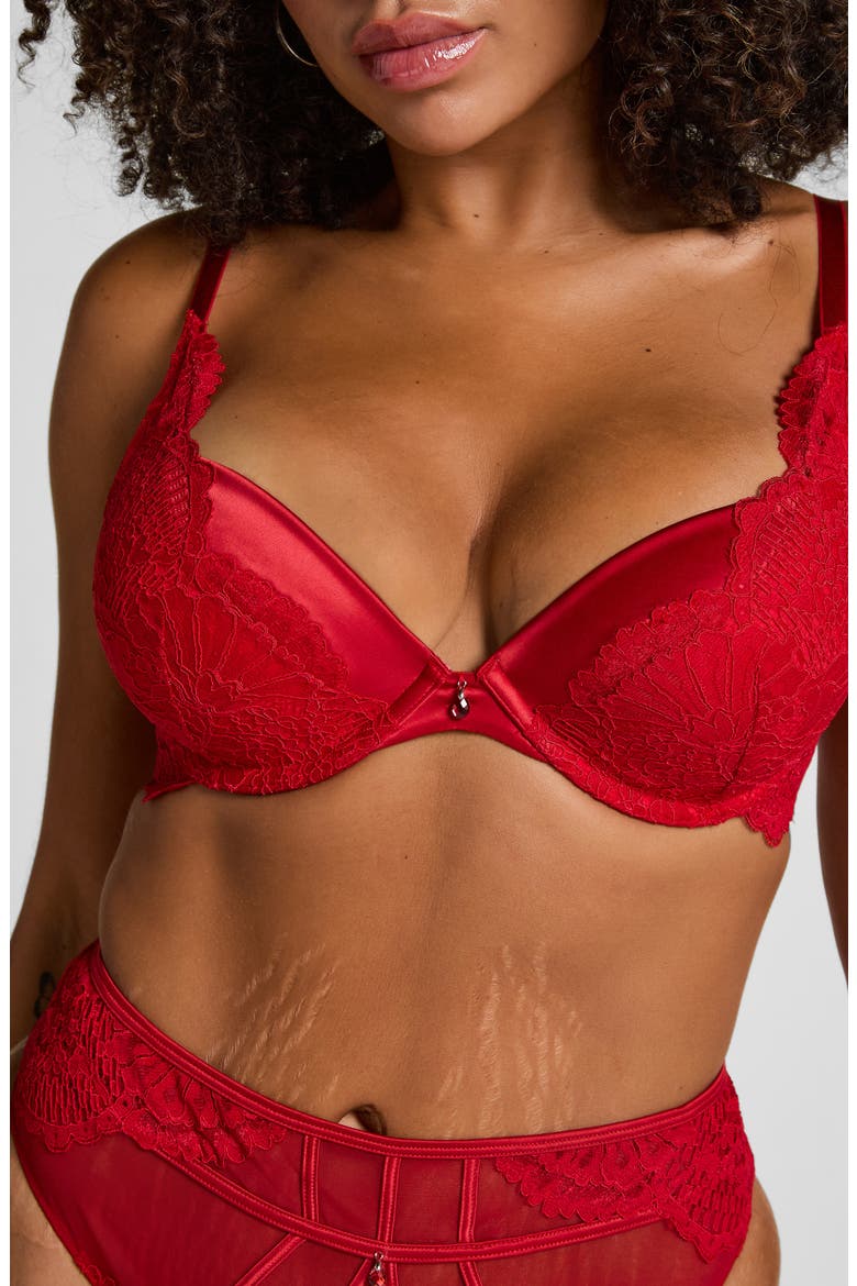 Whitney Padded Underwire Maximizer Bra, Alternate, color, CHILI PEPPER