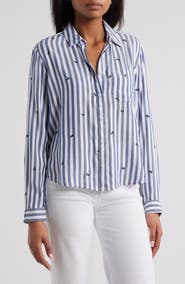 beachlunchlounge Caitlin Embroidered Shirt
