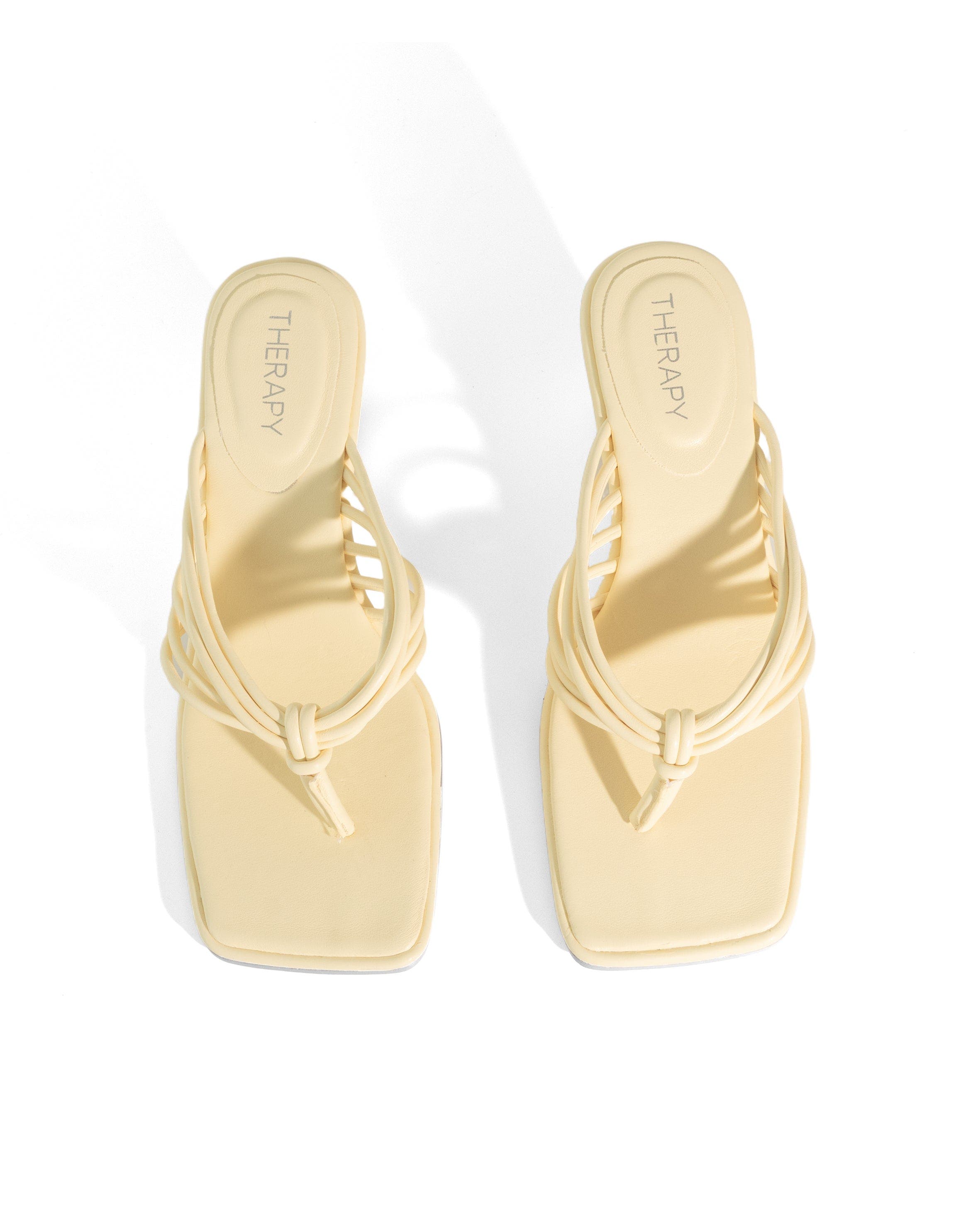 LEVEN Square Toe Thong Wedge Sandal, Alternate, color, Butter Pu