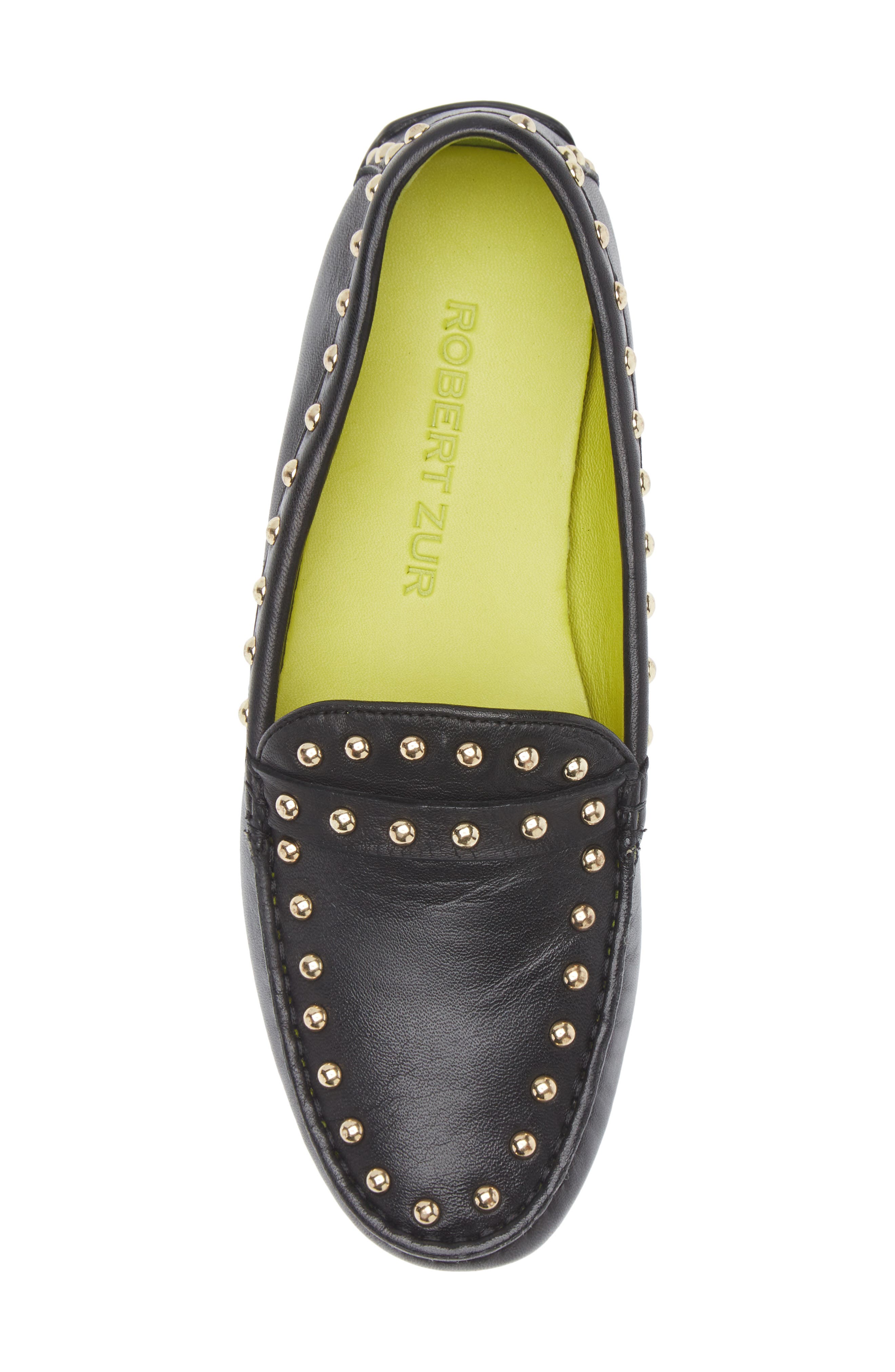 Robert Zur Dittany Studded Driving Loafer, Alternate, color, Black