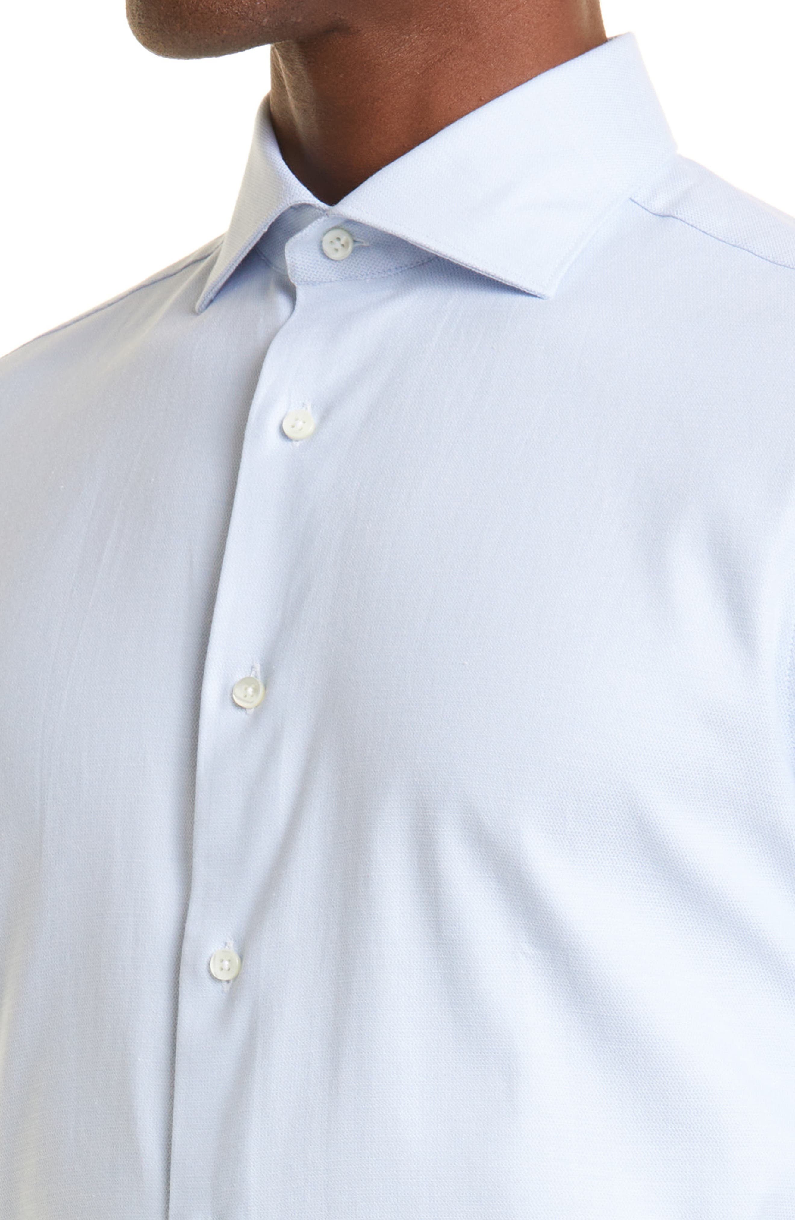 Canali Impeccable Textured Stretch Cotton Dress Shirt (Men) | Nordstromrack