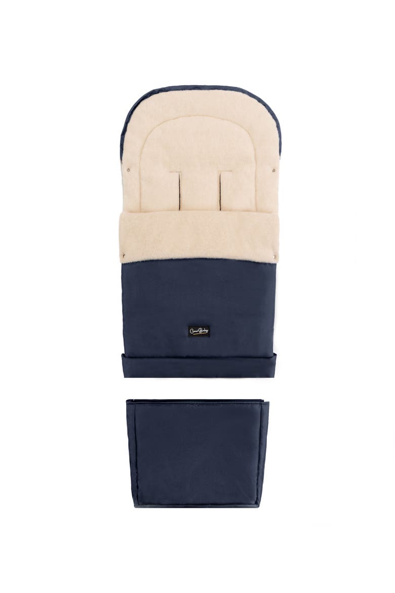 Scandinavian Organic Wool Adjustable Footmuff, Alternate, color, Navy