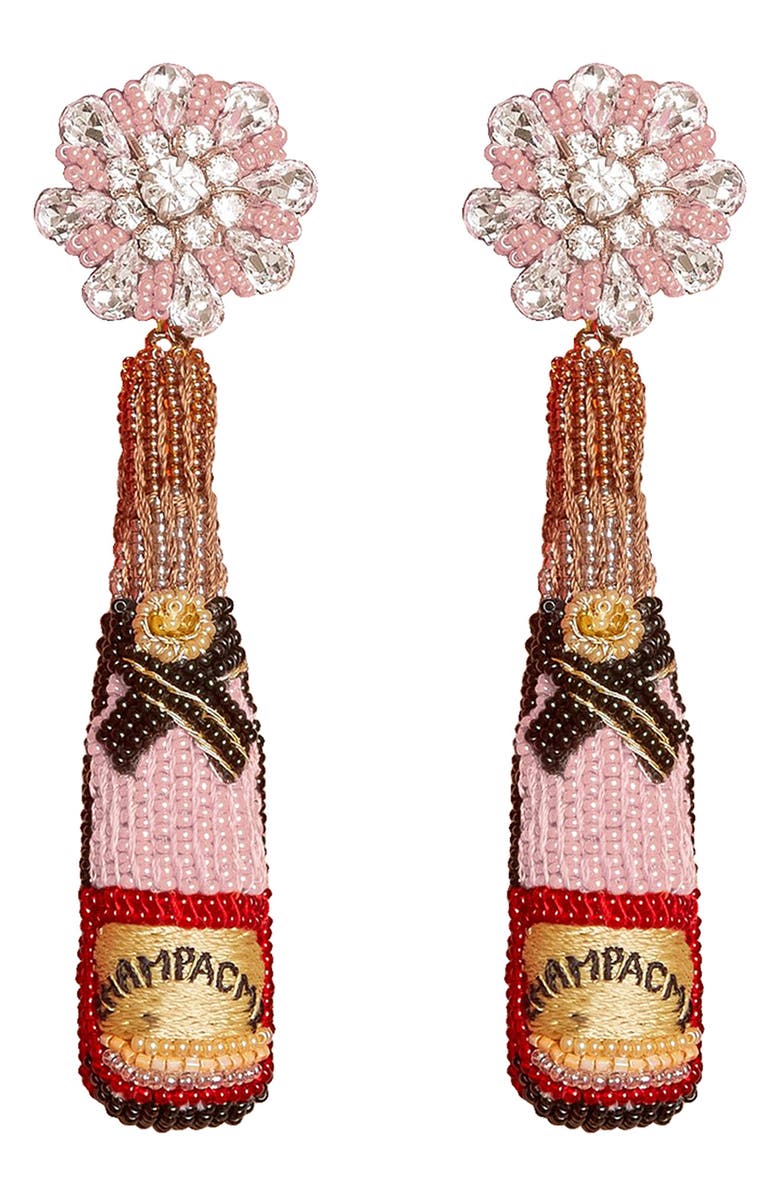 Mignonne Gavigan Rosé Bottle Drop Earrings, Main, color, 