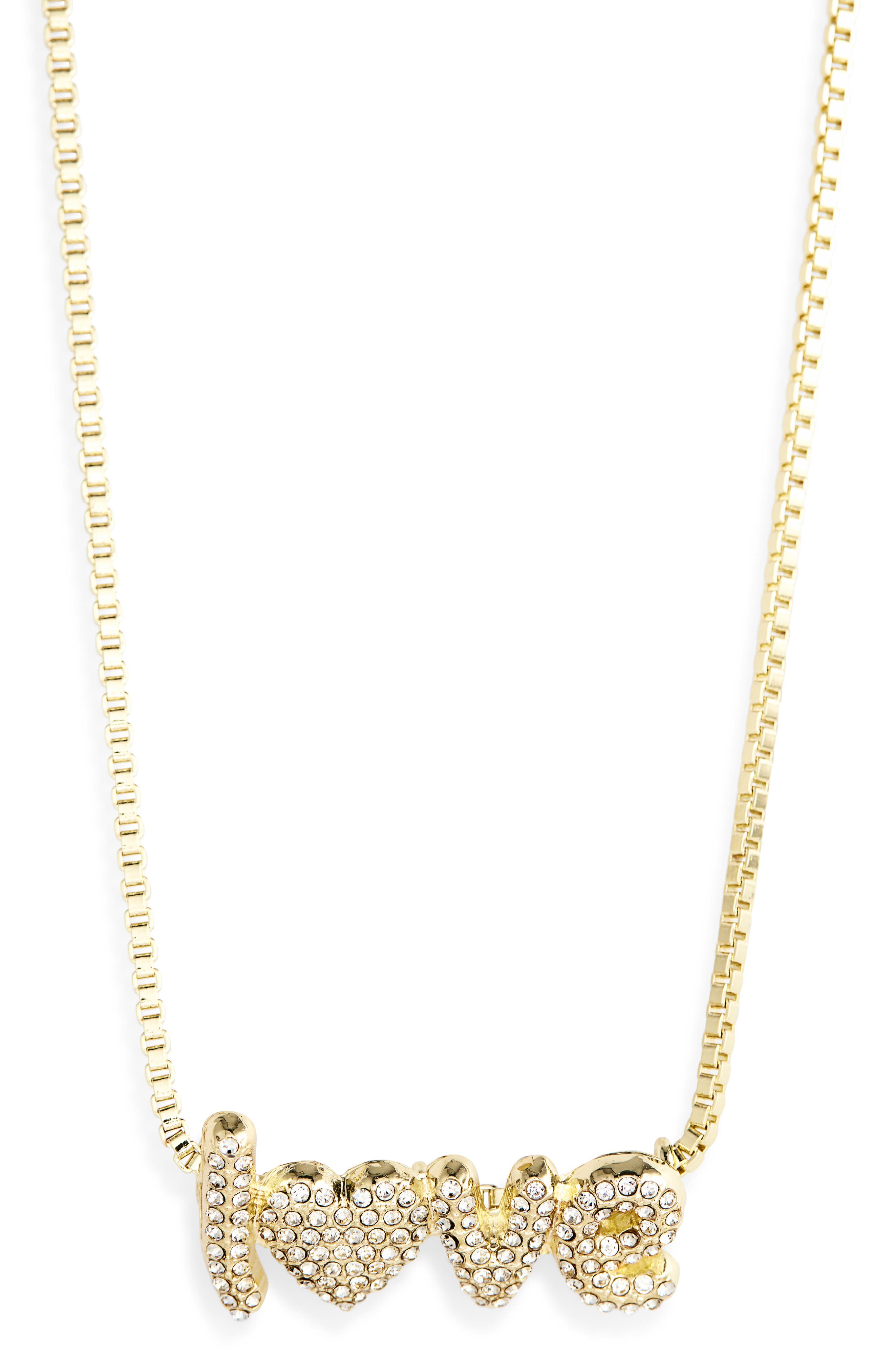 BaubleBar Spell It Out Pendant Necklace