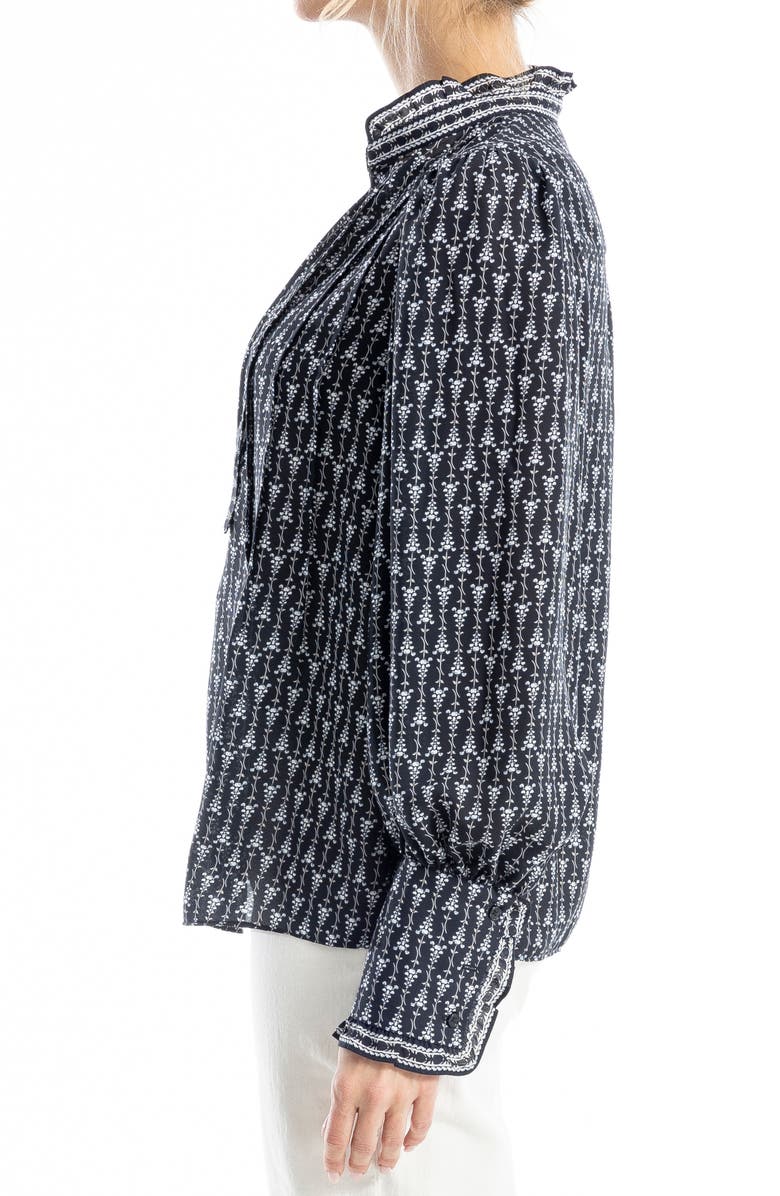 MAX STUDIO Ruffle V-Neck Long Sleeve Top, Alternate, color, 