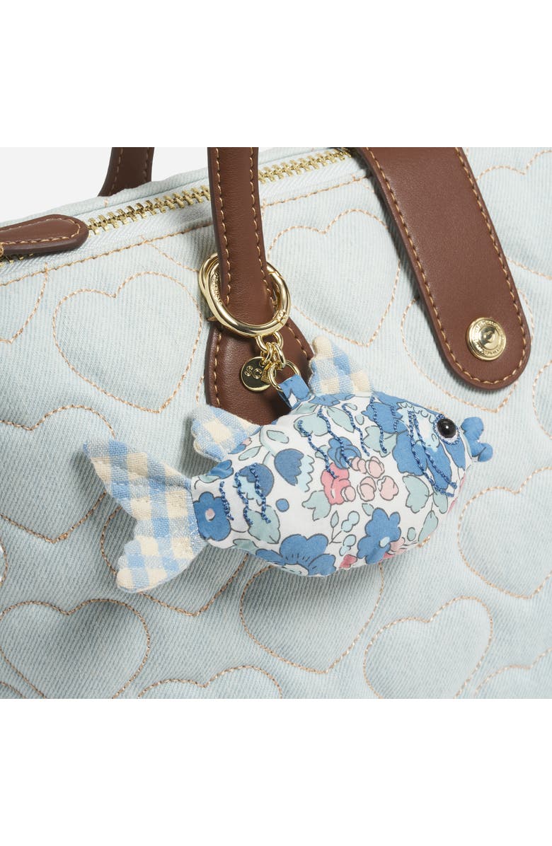 Stoney Clover Lane x Liberty Puffy Fin Bag Charm, Alternate, color, Blue Multi