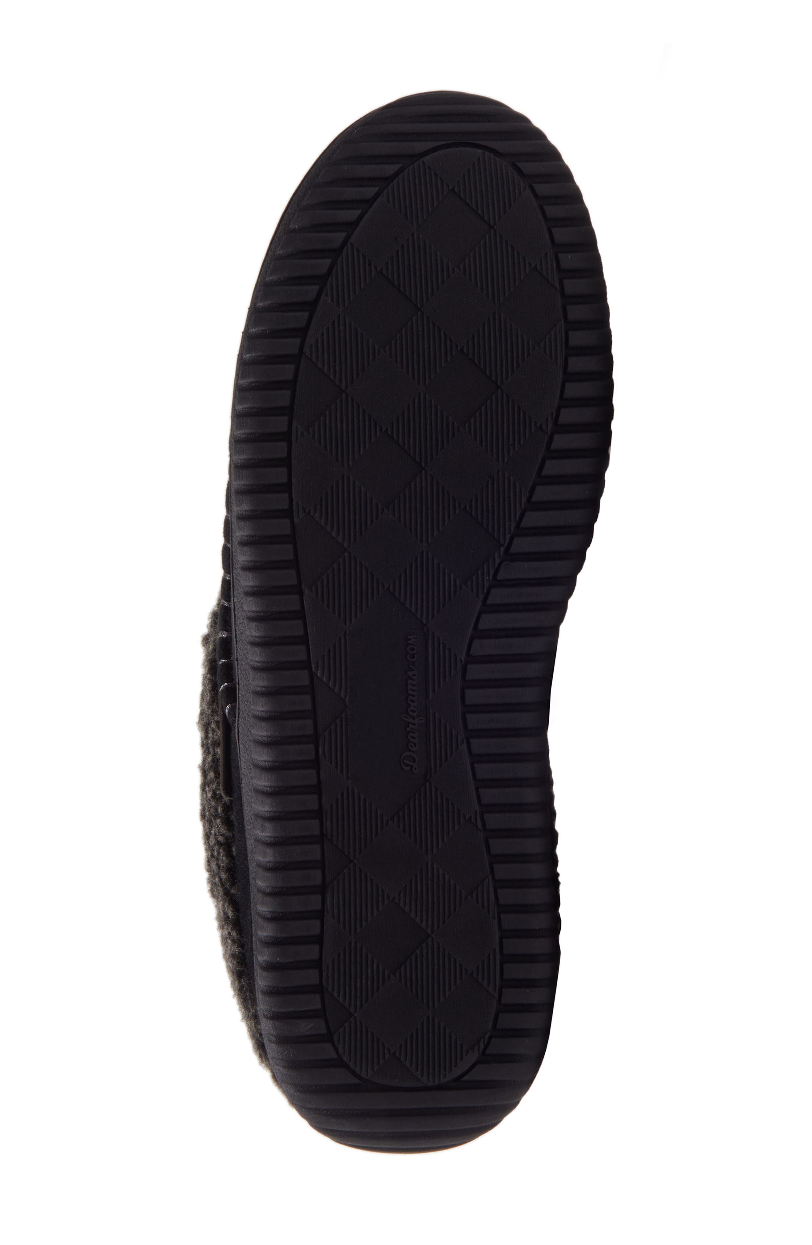 Marshall Microsuede Moccasin Toe Clog Slipper, Alternate, color, BLACK