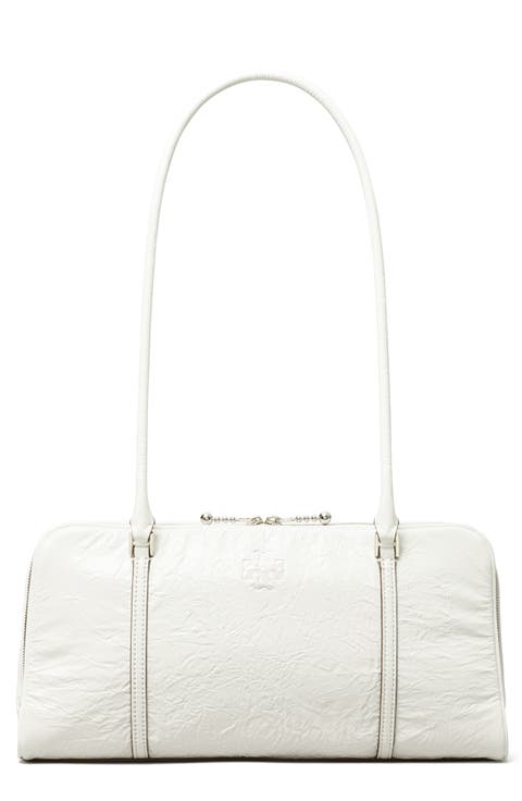 T Monogram Small Metallic Marshmallow Satchel