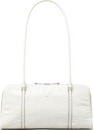 Tory Burch T Monogram Small Metallic Marshmallow Satchel