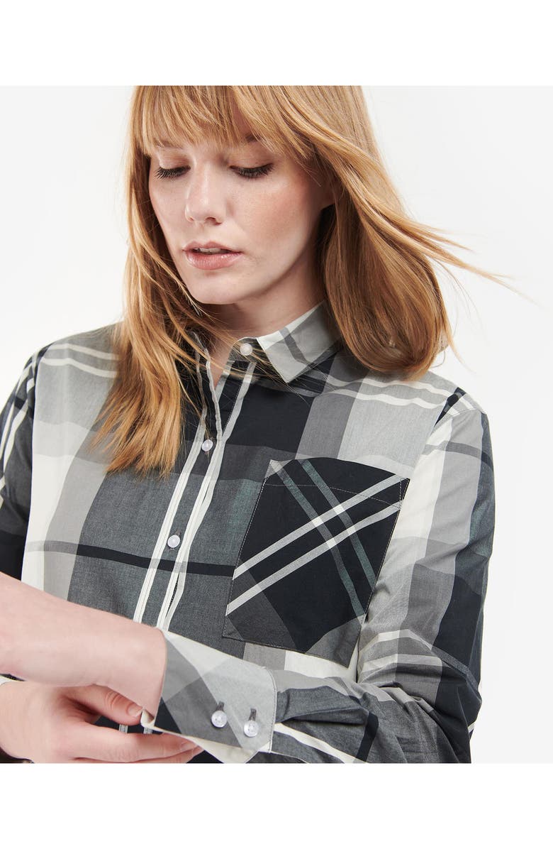 Barbour Perthshire Plaid Cotton Button-Up Shirt, Alternate, color, Mono Tartan