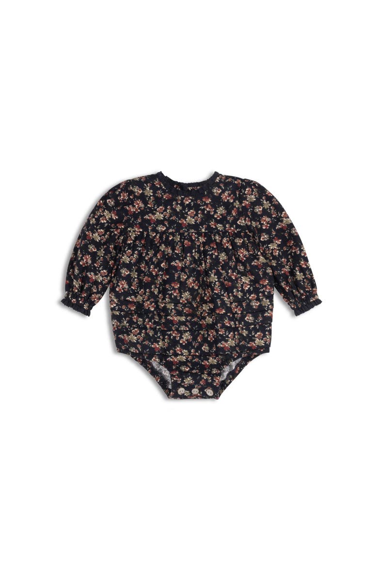 Looms Brushed Floral Dress Collection - Romper, Main, color, Navy