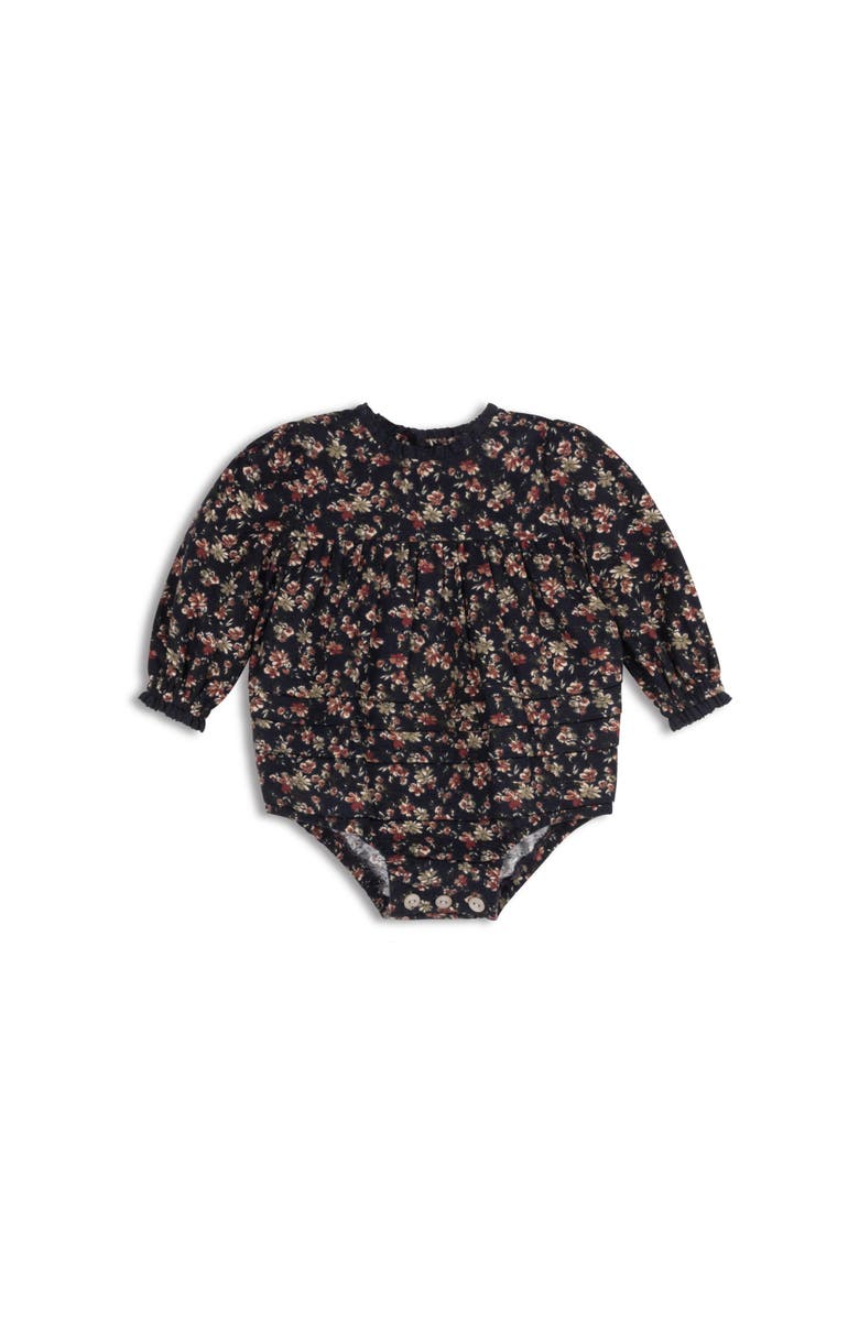 Ely's & Co. Looms Brushed Floral Dress Collection - Romper, Main, color, Navy