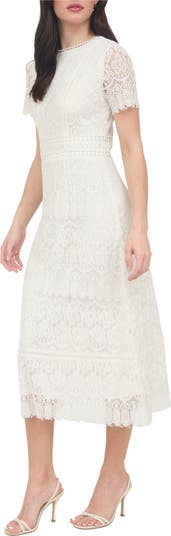 Scalloped Lace Midi Dress