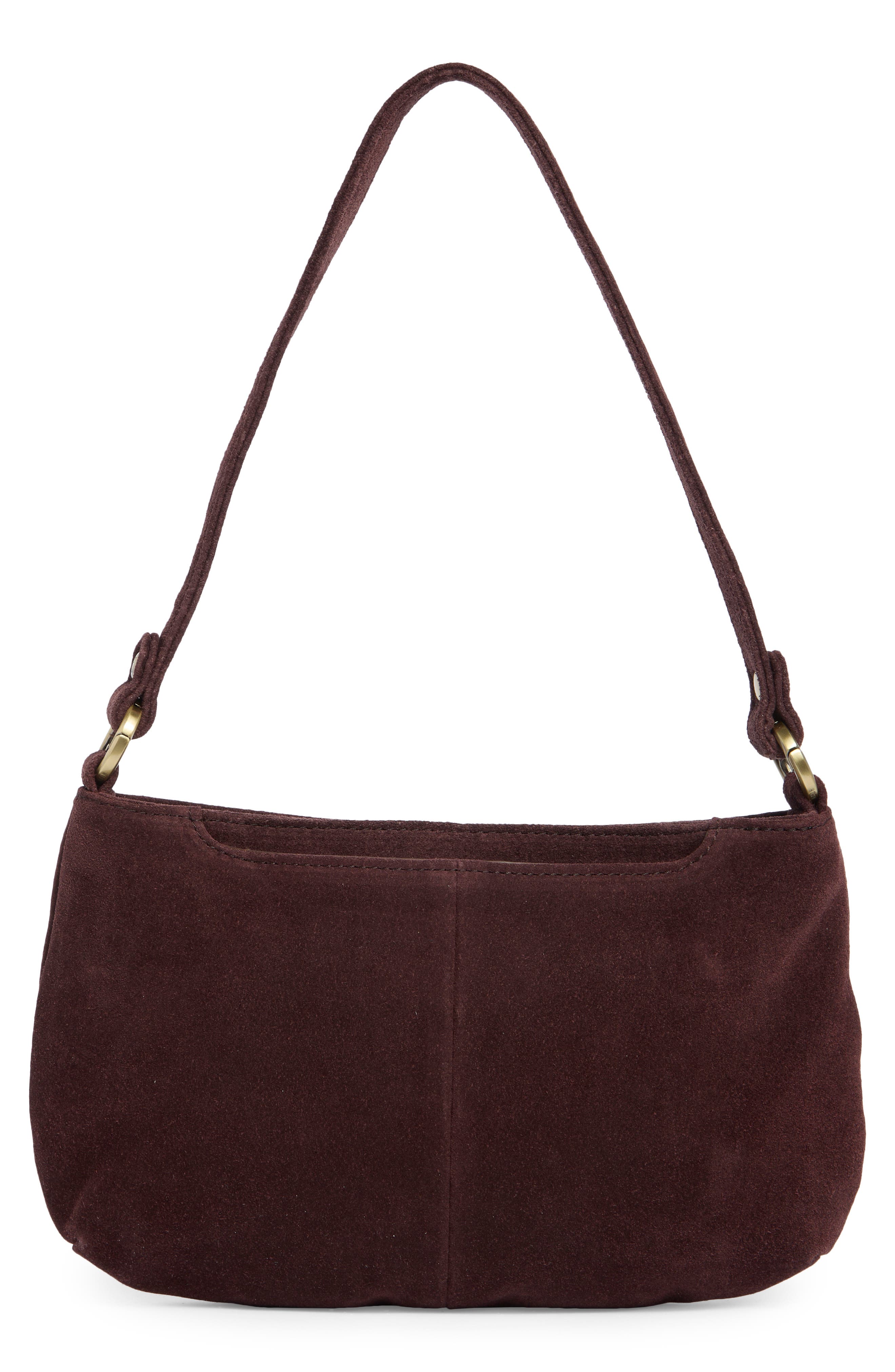 Pier Baguette Leather Bag, Alternate, color, ESPRESSO