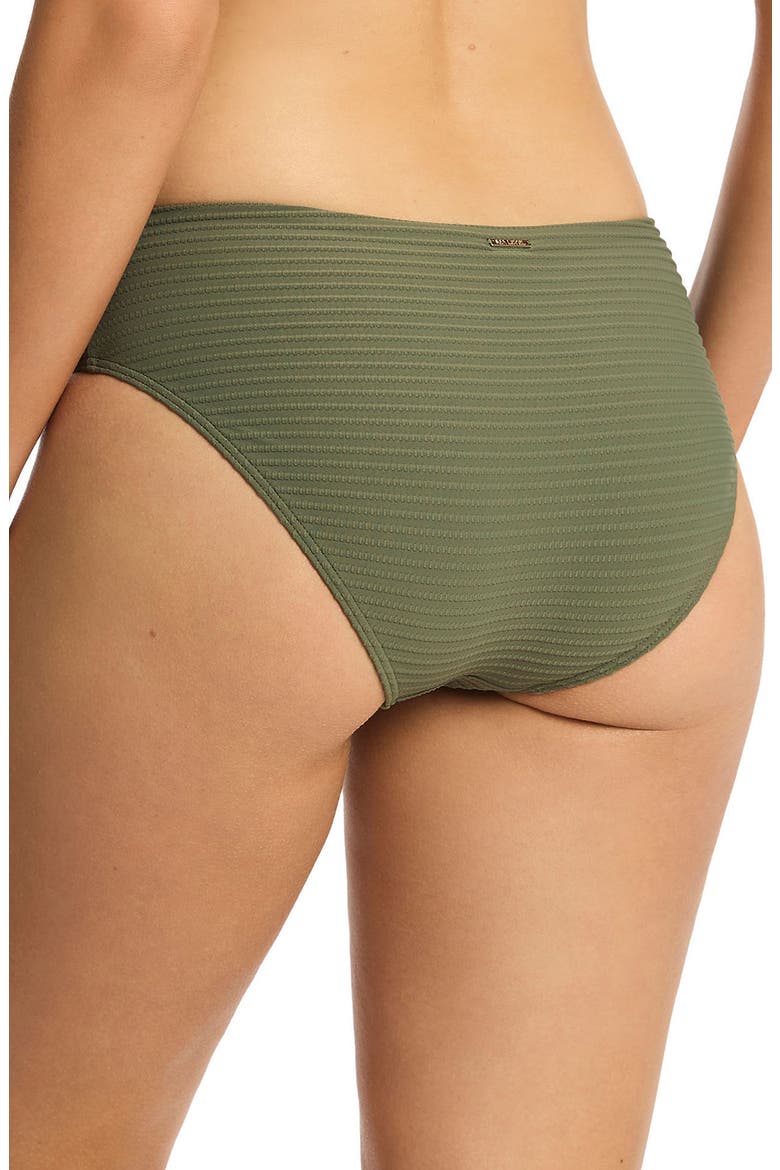Textured Bikini Bottoms, Alternate, color, KHAKI