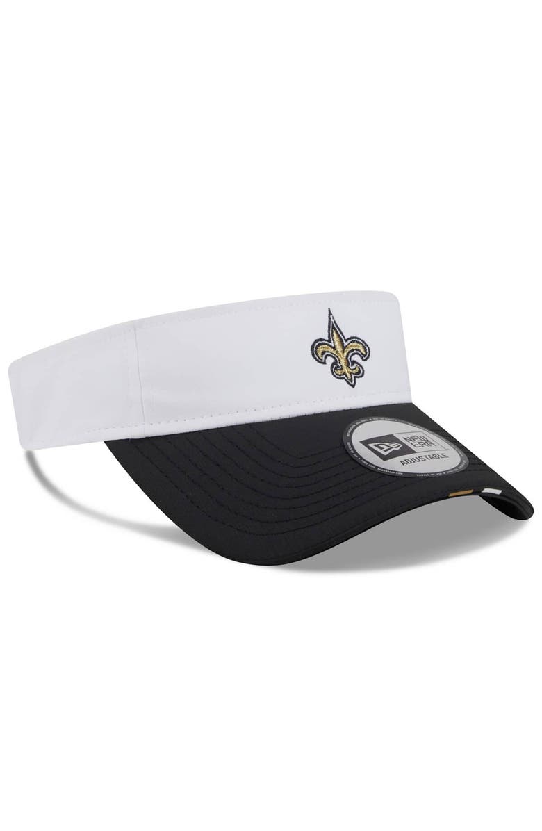 New Era Men's New Era White/Black New Orleans Saints 2025 NFL Training Camp Adjustable Visor, Alternate, color, White