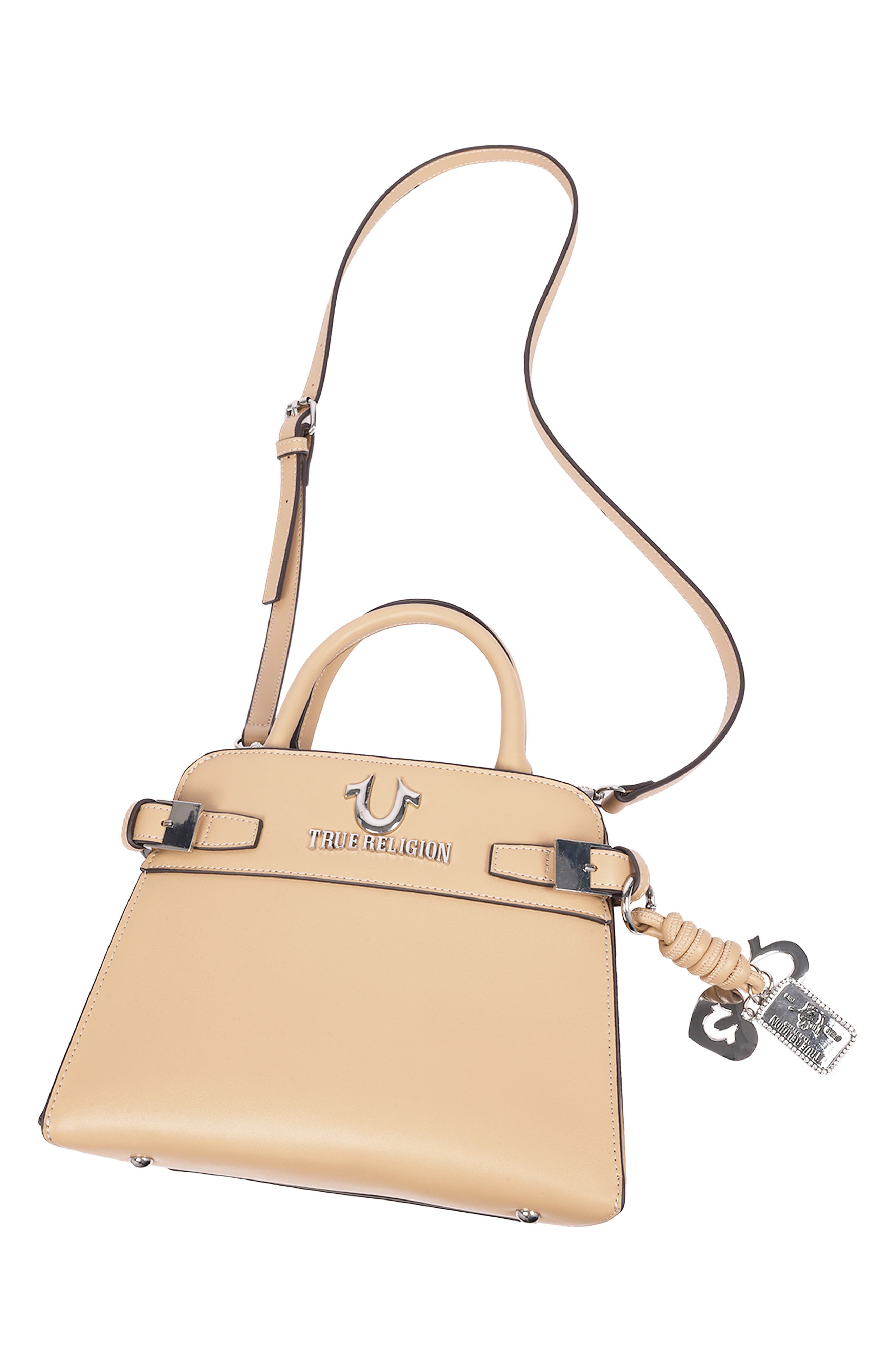 Beckham Faux Leather Belted Tote, Alternate, color, TAN