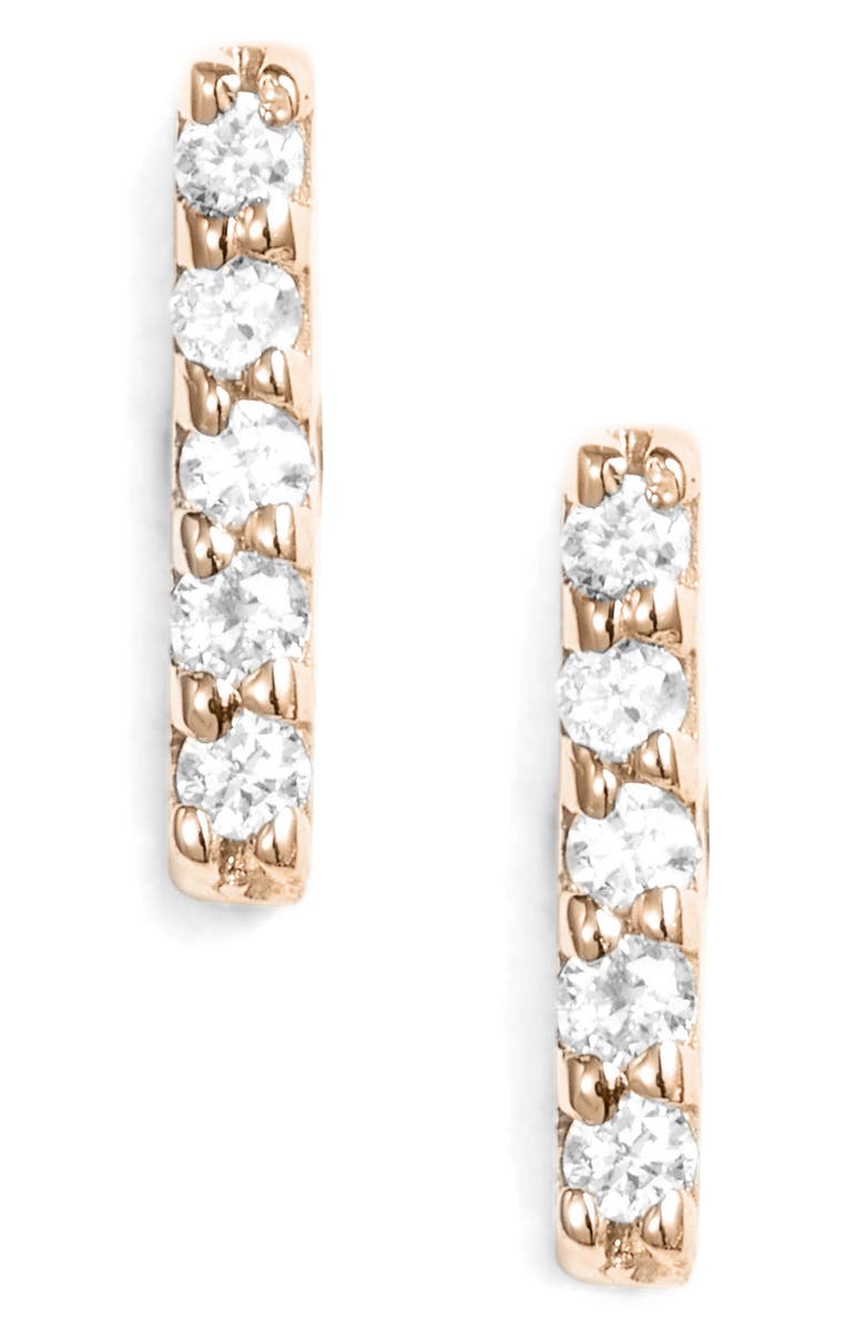 Kismet by Milka 5-Diamond Stick Stud Earring, Main, color,