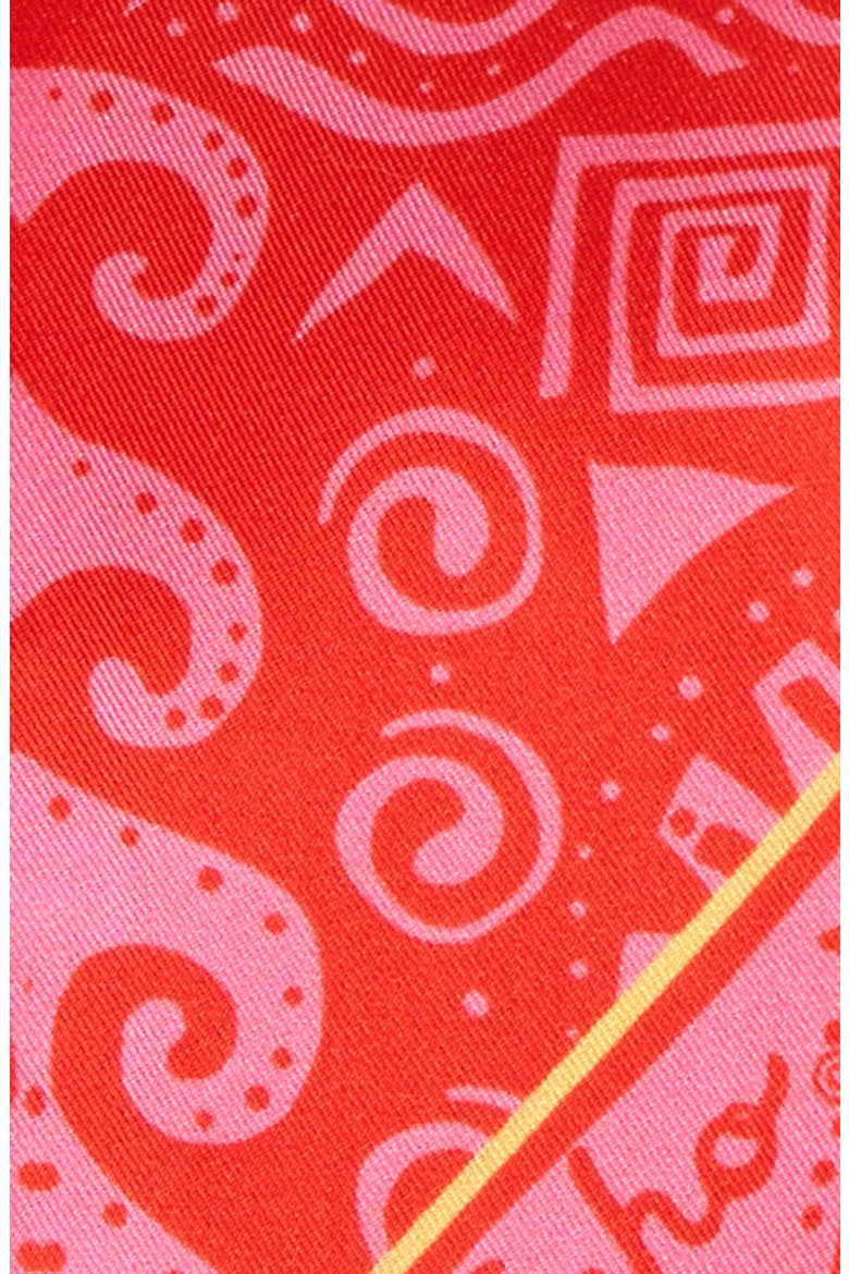 Sun & Surf Reversible Silk Skinny Scarf, Alternate, color, PINK LEMONADE