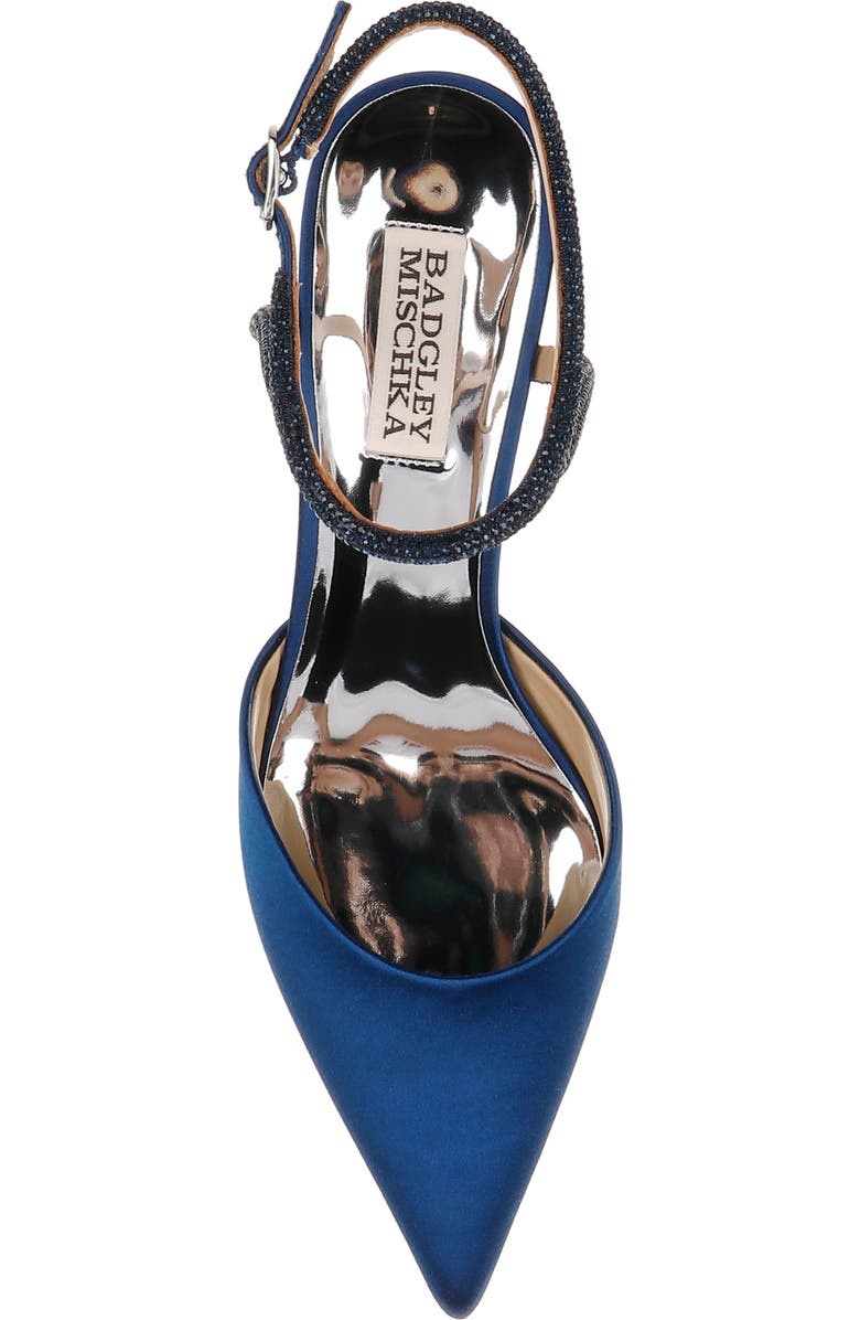 Badgley Mischka Collection Autumn Pointed Toe Ankle Strap Pump, Alternate, color, Blue