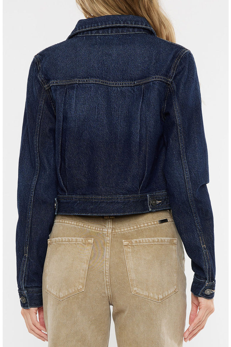Westlyn Cropped Jacket, Alternate, color, Dark Blue Denim