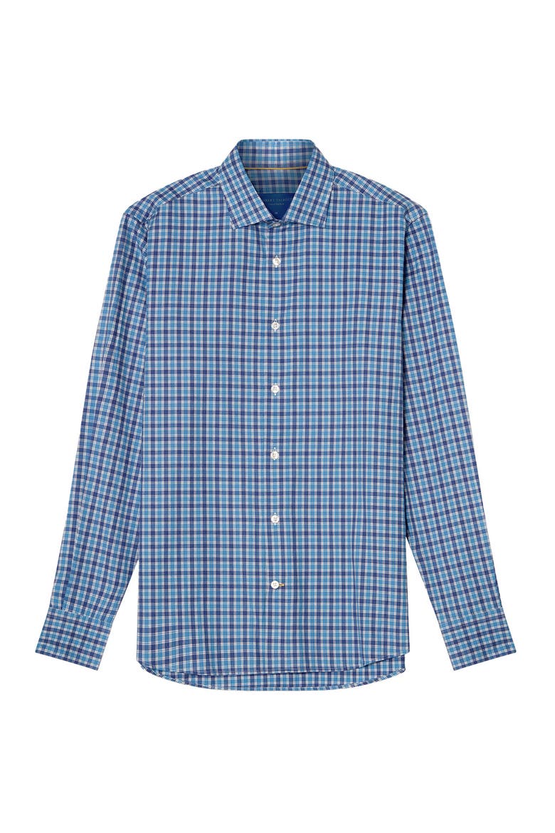 Reynolds Ultra Light Weight Brushed Multi Check Shirt, Main, color, Blue Multi