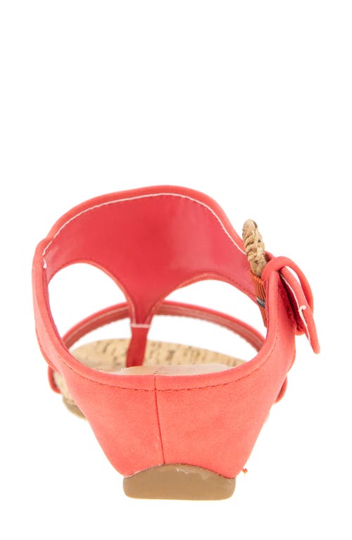 Reaction Kenneth Cole Great Buckle Wedge Sandal In Geranium