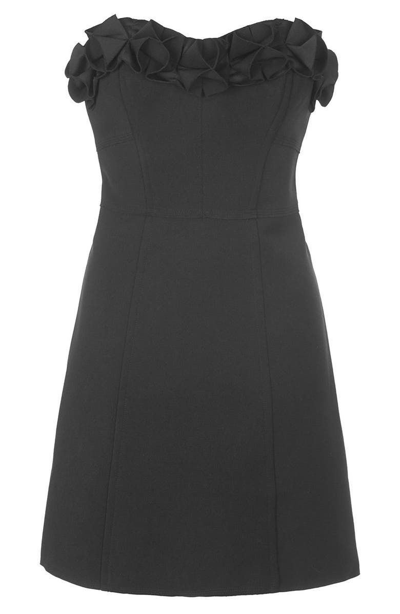Topshop Origami Rose Bandeau Dress, Alternate, color,