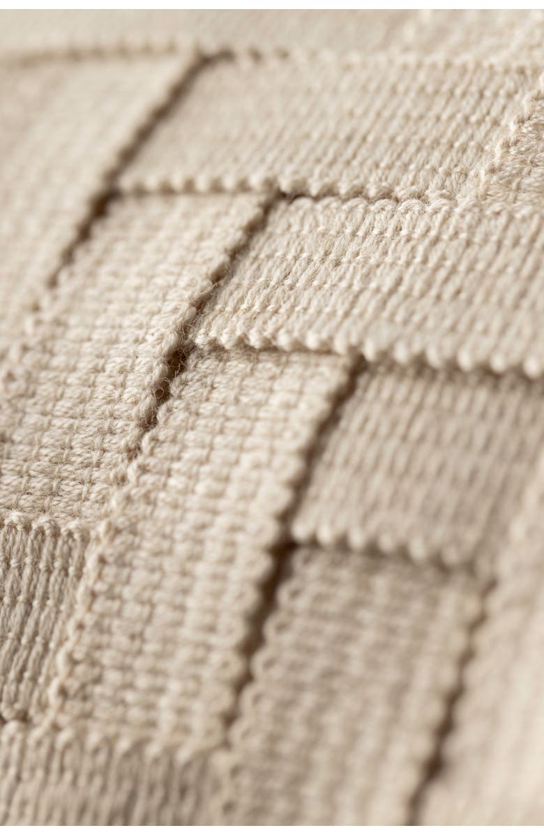 Elaine Smith Entwine Crema Indoor & Outdoor Woven Accent Pillow, Alternate, color, Crema