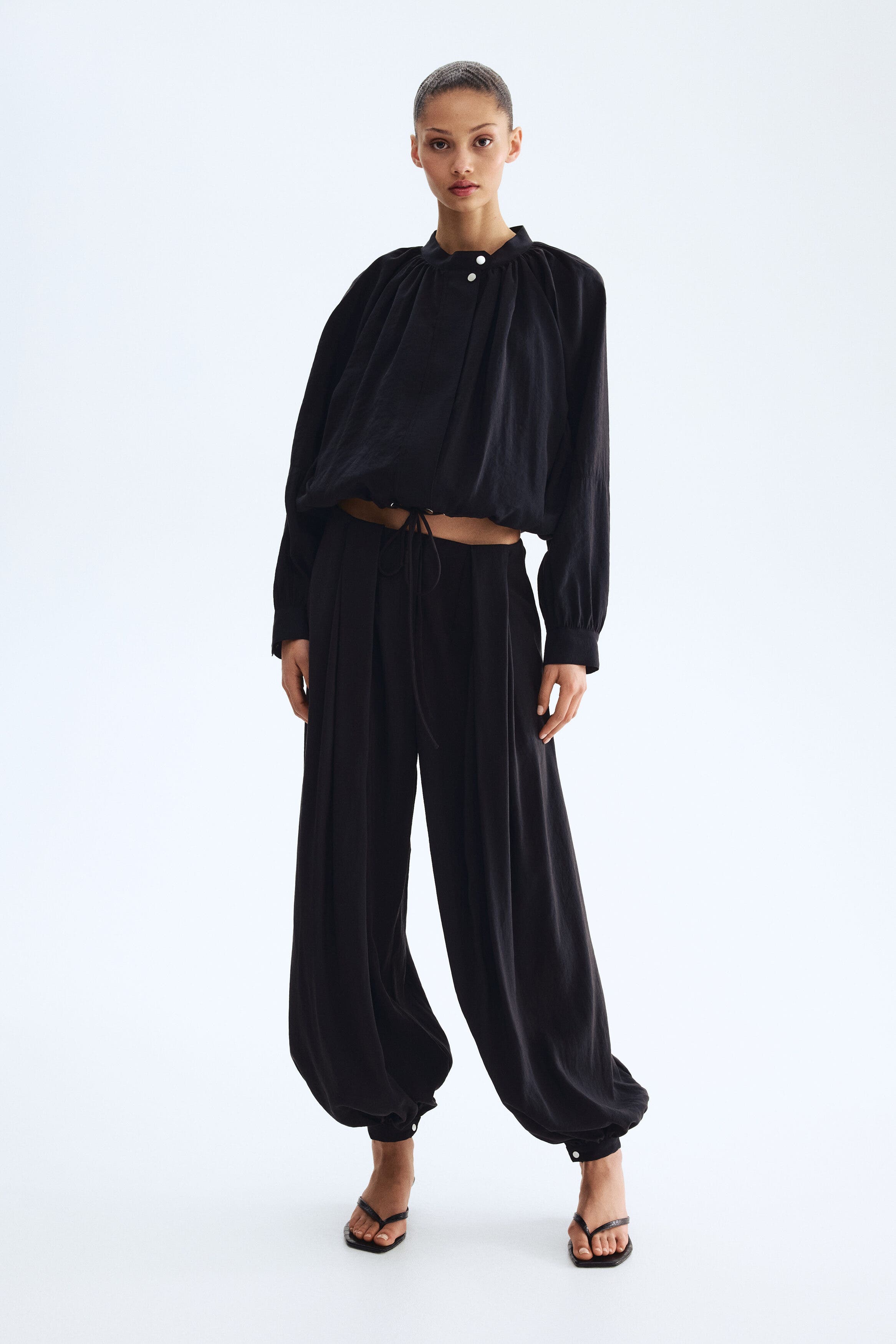 Balloon-sleeved modal jacket - image 2