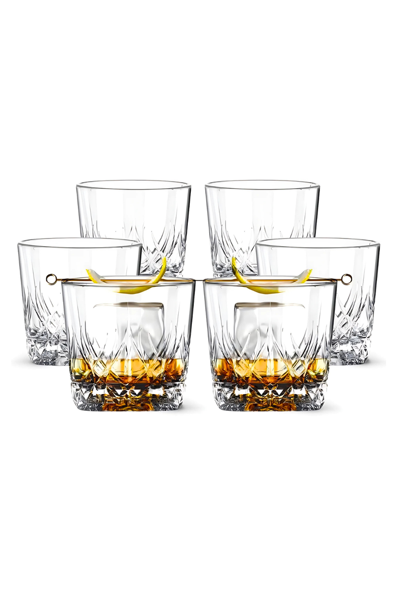 Whiskey Sour Old Fashioned Glasses Tumblers - 12oz - Set of 6, Main, color, Flow
