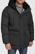 Andrew Marc Essential Water Resistant Faux Shearling Lined Down & Feather Insulated Puffer Parka