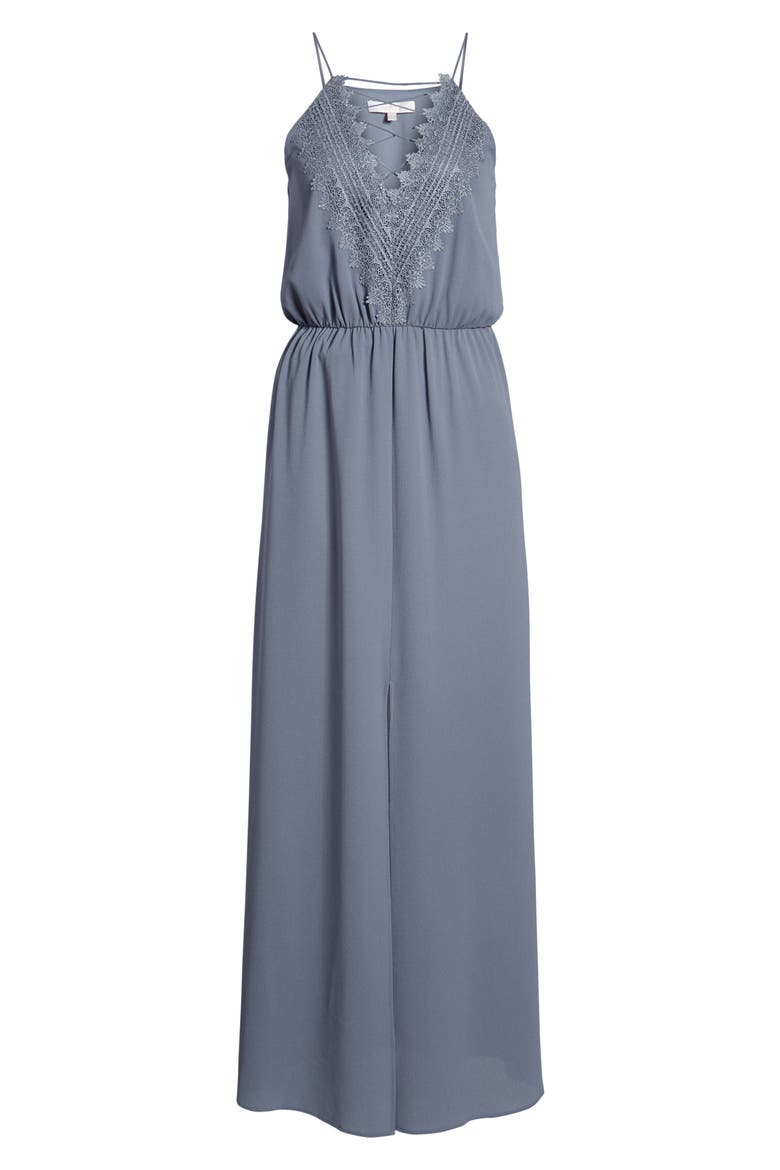 Posie Maxi Dress, Alternate, color, GREY GRISAILLE