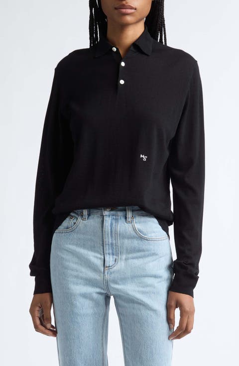 Wool & Cashmere Polo Sweater