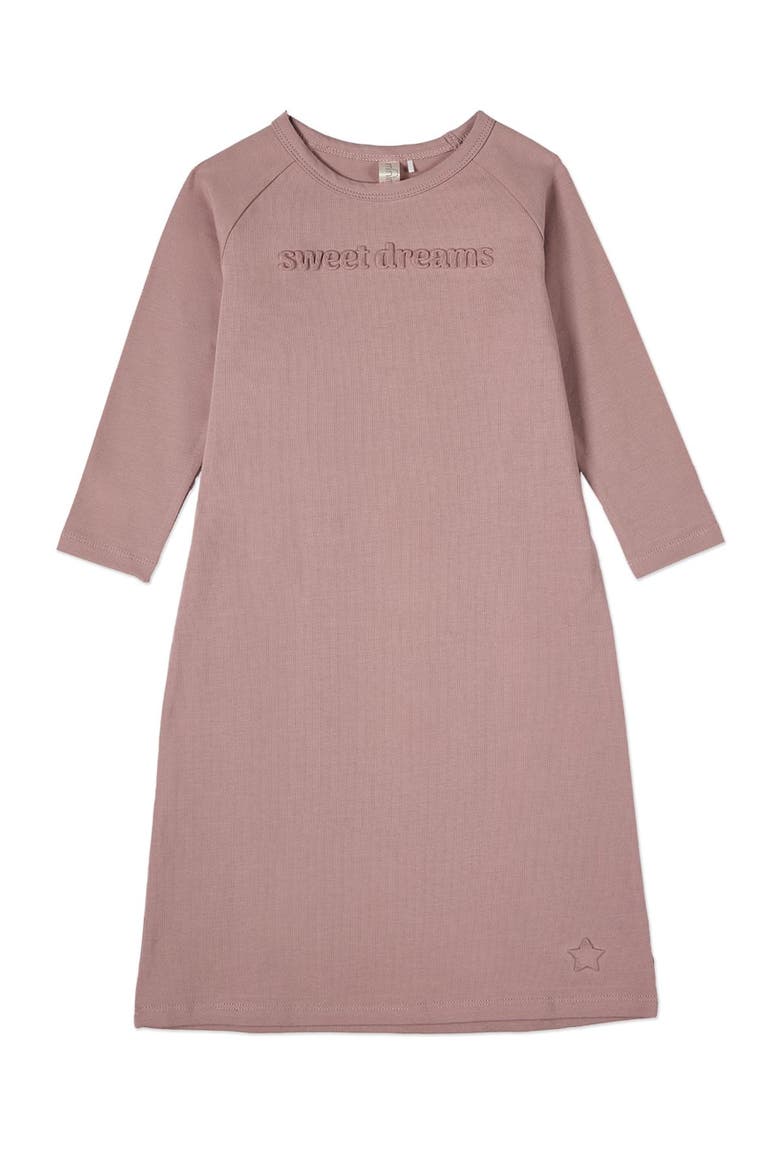 Cotton Rich Nightgown with Embossed 3D Graphics, Main, color, Mauve