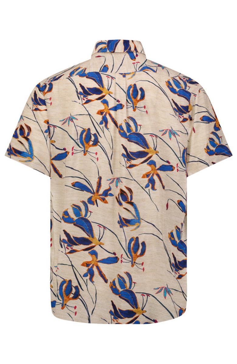 Luchiano Visconti Tropical Print Short Sleeve Shirt, Alternate, color,