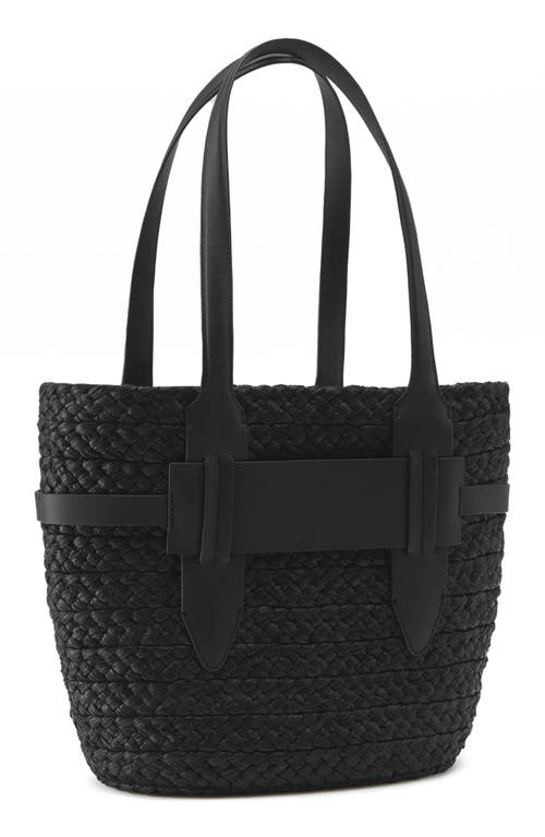 Helen Kaminski Medium Lipari Raffia Tote In Charcoal/black